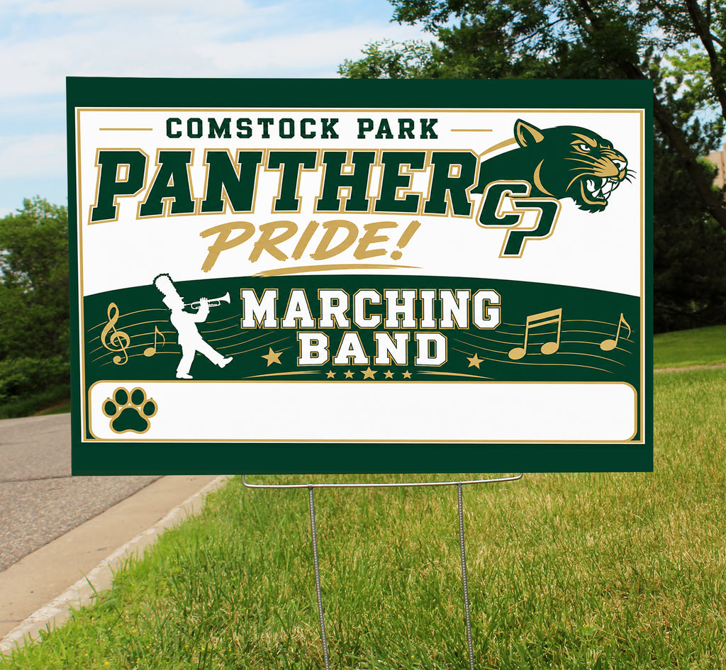 Marching Band Sign with Student Name