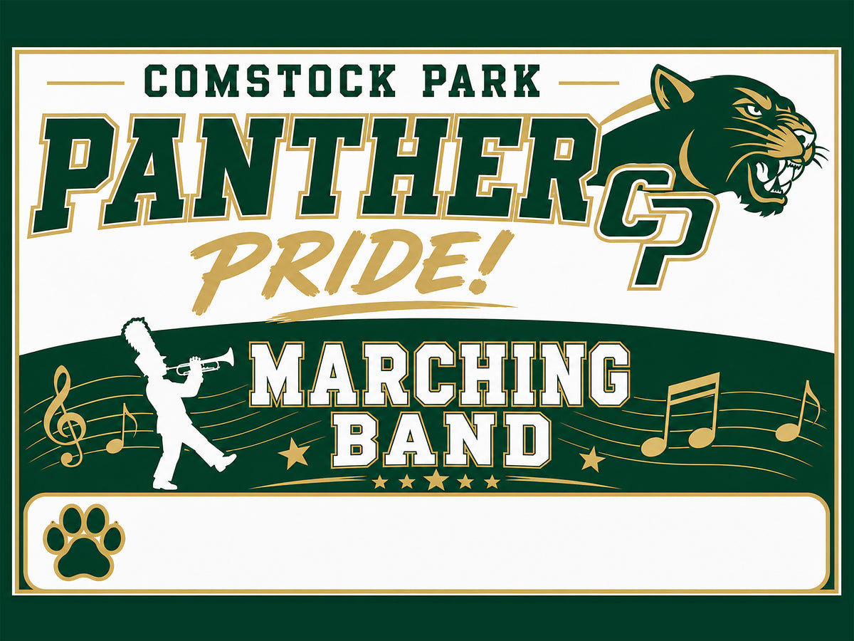 Marching Band Sign with Student Name